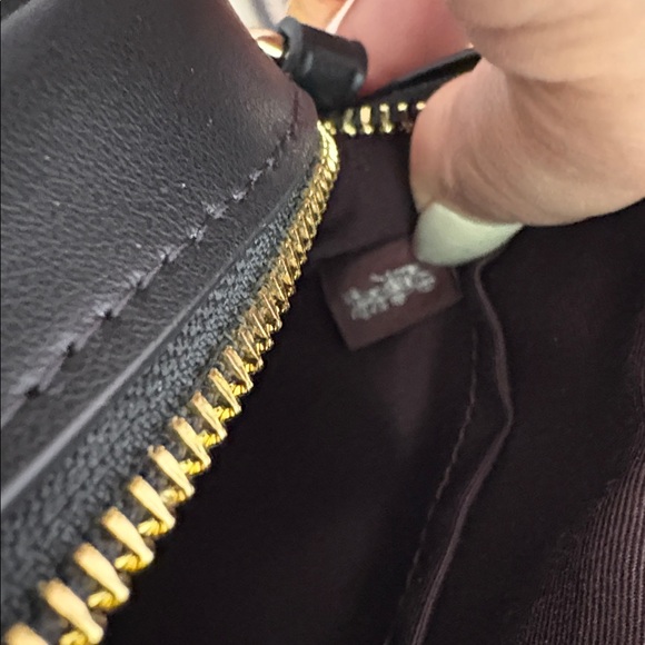 Coach Brown & Black Signature Crossbody with Gold Logo - Picture 10 of 10